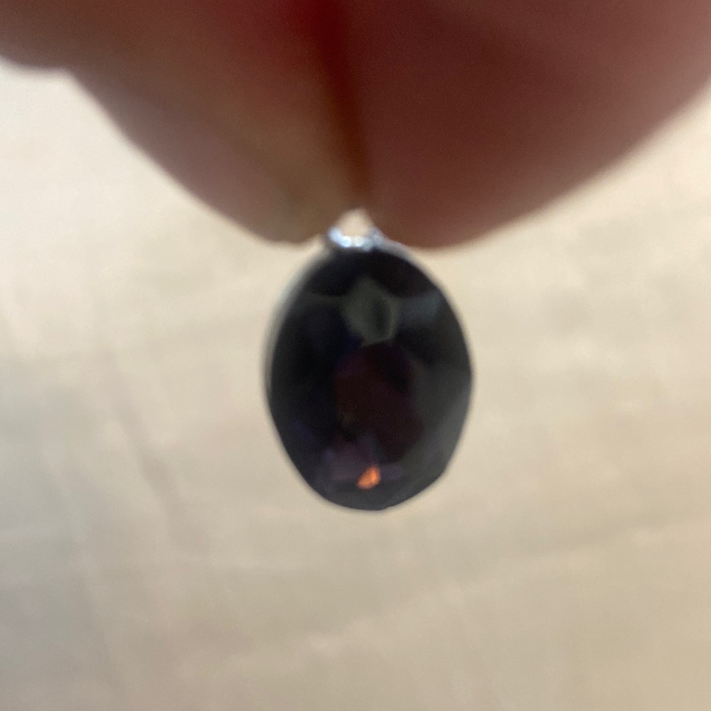 Vintage silver amethyst pendant